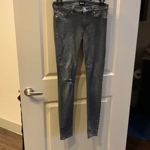 Hudson grey and distressed crop jeans NWOT